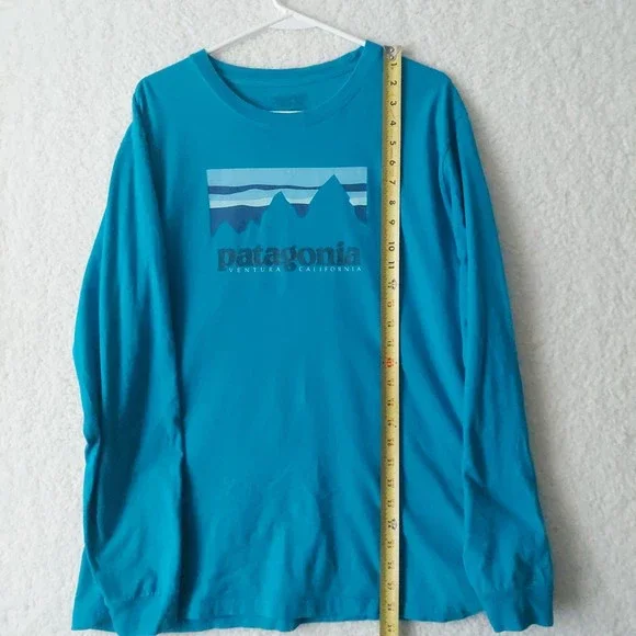 Patagonia Men's Blue Classic Fit Long Sleeve T-shirt Sz L - Picture 11 of 15